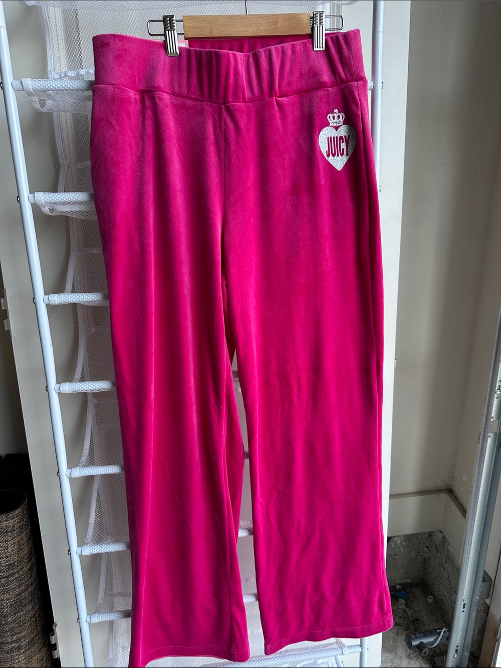Juicy Couture Bright Pink Velour Track Pants